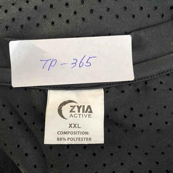 Zyia Active Tank Top Mesh Black Polyester Spandex - Picture 2 of 6